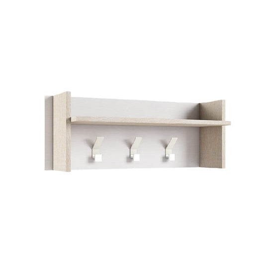 Estante de pared con 4 ganchos en estilo moderno de madera